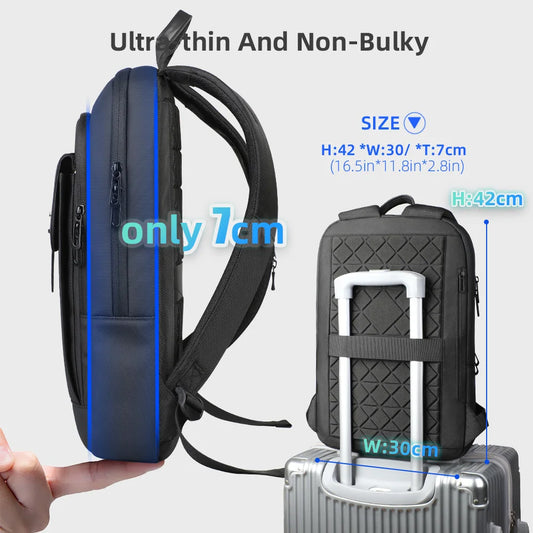 HK Slim 15.6 inch Laptop Backpack for Men Waterproof Business Backpack Anti-Theft School Bag Travel Daypacks for Daily Commute